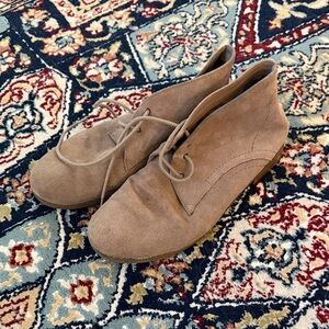 Franco Sarto Tan Suede Ankle Boots